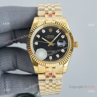 Swiss Quality Rolex Datejust II Citizen 8215 Watch Gold and Black